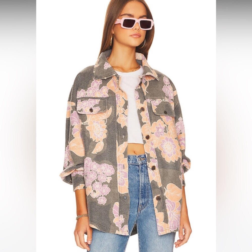FREE PEOPLE PRINTED RUBY SHACKET XS NWT